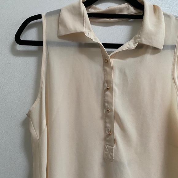 Forever 21 Sleeveless Chiffon Blouse S - Picture 2 of 5